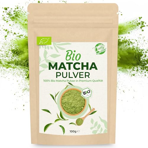Curly Superfood Bio Matcha Pulver 100g aus Japan in Premium Qualität - 100% Natürlich rein & Laborgeprüft - Matcha Pulver Bio für Original japanischen Matcha Tee, Matcha Latte & Smoothies Curly Superfood Bio Matcha Pulver 100g aus Japan in Premium Qualität - 100% Natürlich rein & Laborgeprüft - Matcha Pulver Bio für Original japanischen Matcha Tee, Matcha Latte & Smoothies von Curly Superfood