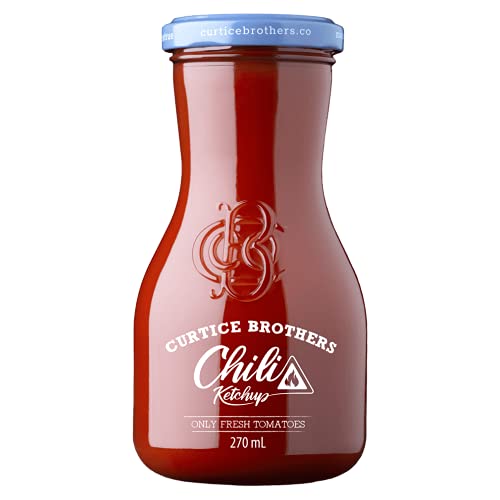 Curtice Brothers 12er-Pack Organic Chili Tomato Ketchup - BIO Ketchup aus der Toskana mit 77% Tomaten Anteil und feuriger Chili-Note - 12 x 300g von Curtice Brothers
