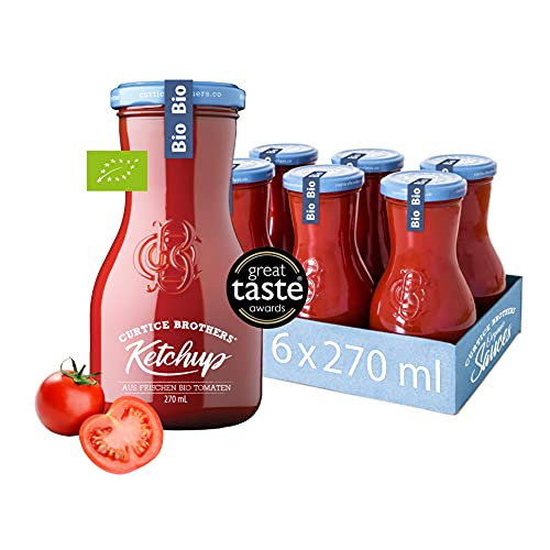 Curtice Brothers 6er-Pack Organic Tomato Ketchup - VERGLEICHSSIEGER SEHR GUT - BIO Ketchup aus der Toskana mit 77% Tomaten Anteil - 6 x 300g von Curtice Brothers