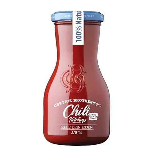 Curtice Brothers Bio Chili Ketchup ohne Zuckerzusatz 12er Pack (12 x 270 ml) vegan & glutenfrei von Curtice Brothers