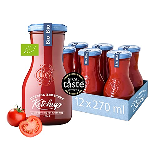Curtice Brothers 12er-Pack Organic Tomato Ketchup - VERGLEICHSSIEGER SEHR GUT - BIO Ketchup aus der Toskana mit 77% Tomaten Anteil - 12 x 300g von Curtice Brothers