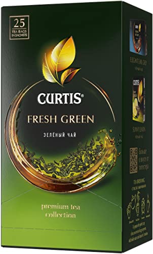 CURTIS FRESH GREEN | 100% NATÜRLICHE Chinesischer Reiner Grüner Tee | Enthält Koffein | Keine künstlichen Aromen oder Zusatzstoffe | Pure Green Tea, China | 25 Teebeutel tea bags von Curtis