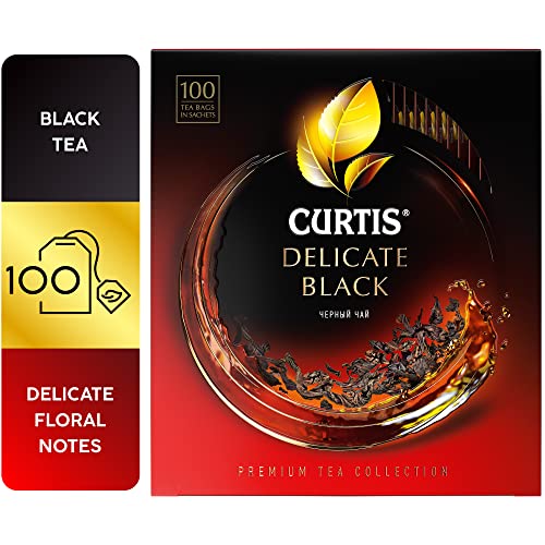 CURTIS TEA, DELICATE BLACK, ZARTER SCHWARZER TEE MIT BLUMENNOTEN, 100 SACHETS von Curtis