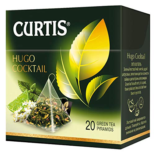 Curtis Hugo Coctail Grüner Tee | 20 pyramiden beutel | Gourmet-Tee | Exotische Teeauswahl | 34g von Curtis