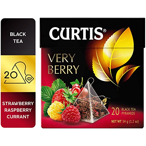 Curtis schwarzer Tee Very Berry 20 Pyramidenbeutel Pyramid Tea von Curtis