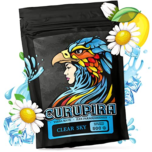 Curupira Mate Tee 500g ● CLEAR SKY● Mate Tee mit Erdbeere, Rosenblättern, Schachtelhalm, Brennnessel, Moringa, Zitronenverbene und Minze ● Ungeröstet, Lose Blätter von Curupira