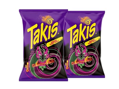 2x Takis Dragon Sweet Chilli je 100g gerollte Tortilla Chips 2x Takis Dragon Sweet Chilli je 100g gerollte Tortilla Chips von Cyngert