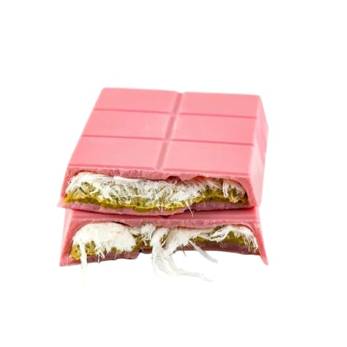 Angel Hair Schokolade 80g – Premium Ruby Schokolade mit Pistaziencreme und Zuckerwattefüllung – Edle Zutaten Angel Hair Schokolade 80g – Premium Ruby Schokolade mit Pistaziencreme und Zuckerwattefüllung – Edle Zutaten von Cyngert