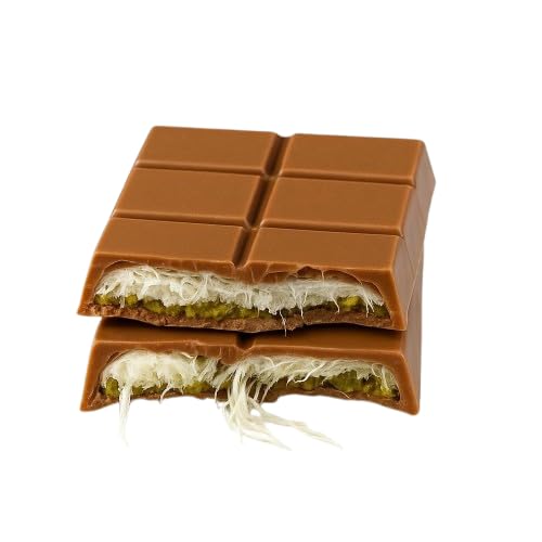 Angel Hair Schokolade 80g – Premium Vollmilch Schokolade mit Pistaziencreme und Zuckerwattefüllung – Edle Zutaten Angel Hair Schokolade 80g – Premium Vollmilch Schokolade mit Pistaziencreme und Zuckerwattefüllung – Edle Zutaten von Cyngert
