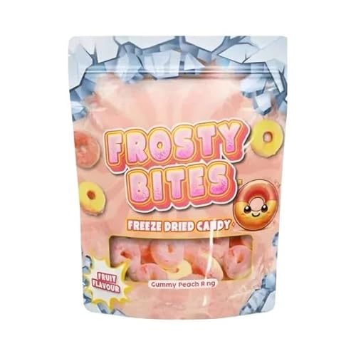 Frosty Bites Gummy Peach Rings - gefriergetrocknete Süßigkeiten 50g Frosty Bites Gummy Peach Rings - gefriergetrocknete Süßigkeiten 50g von Cyngert
