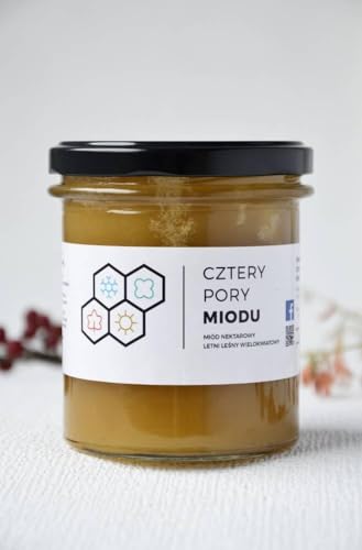 Dreier Honig-Set 1,29kg mit Akazien-, Wald-, Lindenblütenhonig 3x430g - Naturbelassen & Roh vom Imker - Polnischer Rohhonig - Hoher Mineralstoffgehalt - 100% natürlich von Cztery Pory Miodu