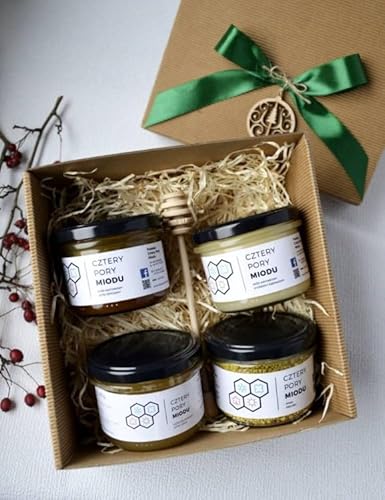 Maxi-Honig-Geschenkset | 3 Sorten Honig 280g & 1 Bienenpollen 130g | Süße & gesunde Geschenkidee | Hochwertige Verpackung | 100% natürlich Maxi-Honig-Geschenkset | 3 Sorten Honig 280g & 1 Bienenpollen 130g | Süße & gesunde Geschenkidee | Hochwertige Verpackung | 100% natürlich von Cztery Pory Miodu