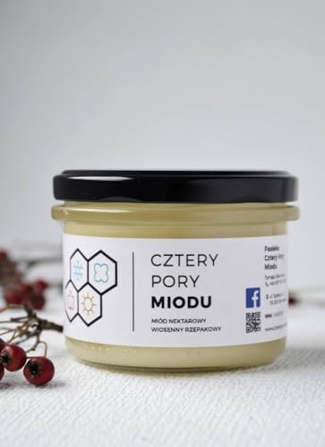 Rapshonig 280g - Polnischer Rohhonig | Naturbelassener Imkerhonig | Cremige Konsistenz | Milder Geschmack | Reich an Nährstoffen | 100% natürlich Rapshonig 280g - Polnischer Rohhonig | Naturbelassener Imkerhonig | Cremige Konsistenz | Milder Geschmack | Reich an Nährstoffen | 100% natürlich von Cztery Pory Miodu