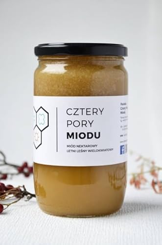 Waldhonig 1kg - Polnischer Rohhonig | Naturbelassener Imkerhonig | Dunkel & Kräftig | Hoher Mineralstoffgehalt | 100% natürlich von Cztery Pory Miodu