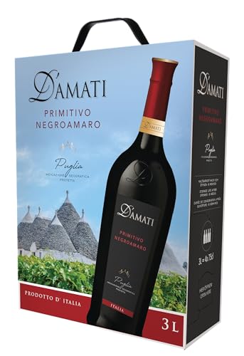 D'Amati - Rotwein Primitivo Negroamaro, Italien, IGP Puglia, Bag-in-Box 3L (1 x 3L) von D'Amati
