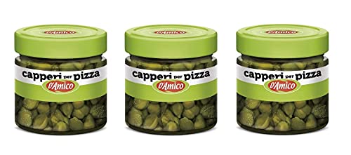 3x D'Amico Capperi per Pizza Kapern für Pizza Glas 100g von D'Amico