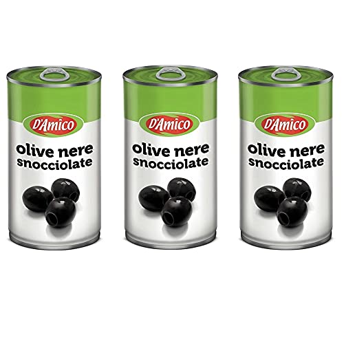 3x D'Amico Olive Nere Snocciolate Entkernte Schwarze Oliven 350g Dose Glutenfrei 3x D'Amico Olive Nere Snocciolate Entkernte Schwarze Oliven 350g Dose Glutenfrei von D'Amico