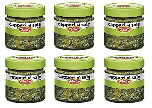 6x D'Amico Capperi al Sale Salzkapern Glas 70g Kapern 6x D'Amico Capperi al Sale Salzkapern Glas 70g Kapern von D'Amico