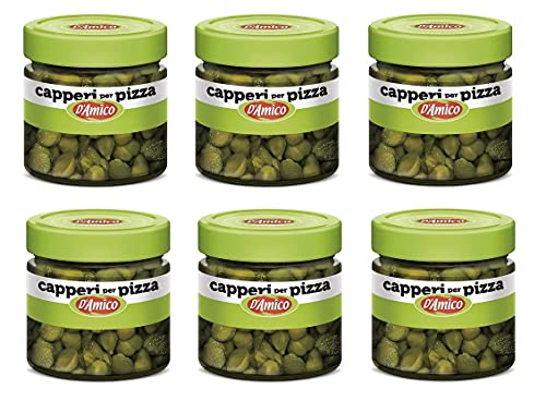 6x D'Amico Capperi per Pizza Kapern für Pizza Glas 100g von D'Amico