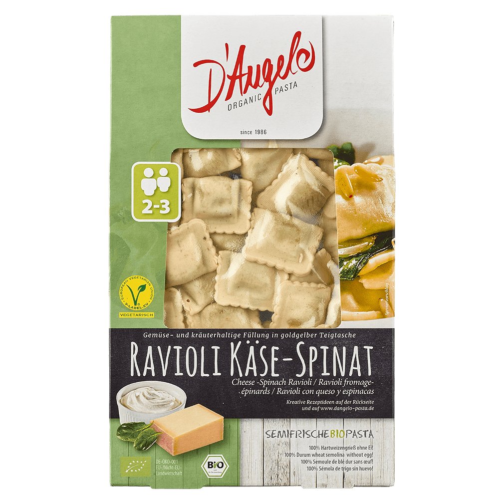 Bio Ravioli Käse-Spinat von D'Angelo