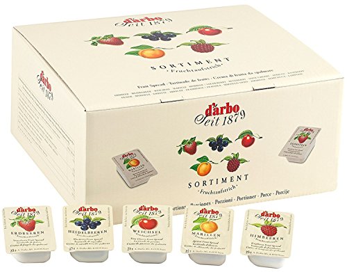 Darbo - Fruchtaufstrich 100 Portionen - Mix Sortiment - 100 x 25 gr. von D'Arbo