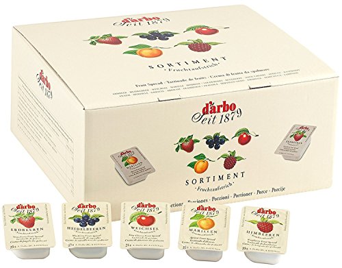 Darbo - Fruchtaufstrich 100 Portionen - Mix Sortiment - 100 x 25 gr. von Darbo