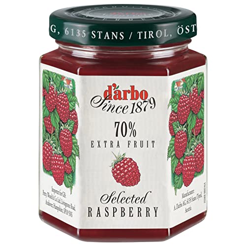 D'Arbo Himbeere Extra Obstkonserven, 200 g Glas von Darbo