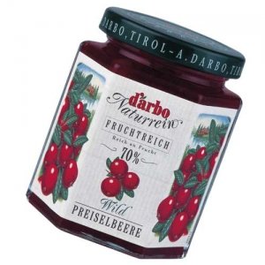 Darbo Naturrein Fruchtreich Konfitüre - Wildpreiselbeer - 6 x 200 g von D'Arbo