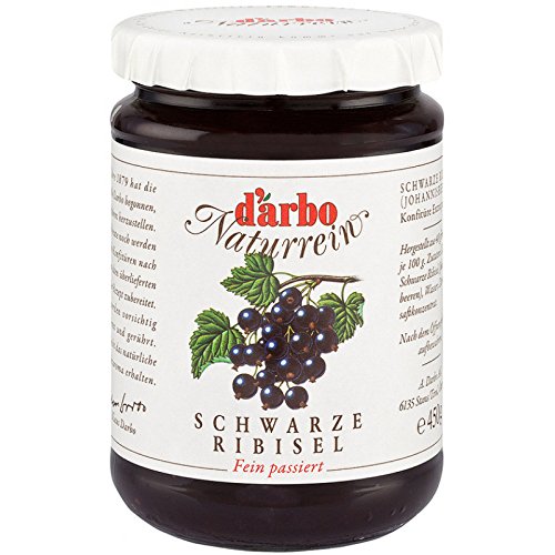 Darbo Schwarze Ribisel Konfitüre fein passiert 6er Pack (6 x 450g) von D'Arbo