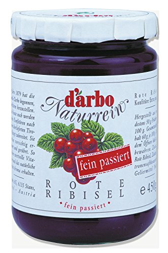 Konfitüre Extra Rote Ribisel fein passiert 450 gr. - Darbo von D'Arbo