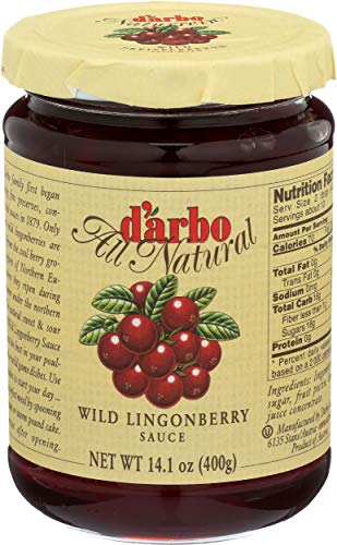 d'arbo D'arbo (Packung mit 6 Stück) wilde rote Cranberry-Sauce/Frucht gefettet Fläschchen von 400 g Österreich von D'Arbo