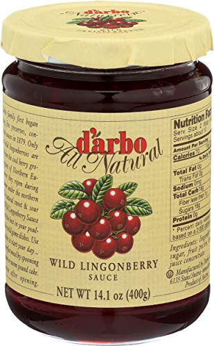 d'arbo D'arbo (Packung mit 6 Stück) wilde rote Cranberry-Sauce/Frucht gefettet Fläschchen von 400 g Österreich von swor