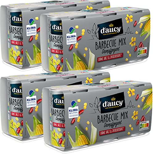 d'aucy Barbecue Mix - 100% ohne Salz und Zuckerzusatz, ohne Konservierungsstoffe, klimaneutral, 4 Pack = 12 x 110 Gramm von d'aucy