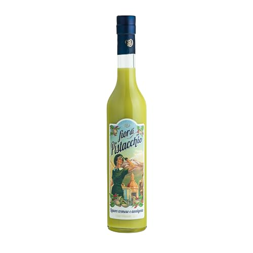 D&D Fior di Pistacchio Likör (500ml) - Pistazienlikör (17% vol.) - cremig und einhüllend - natürliche Aromen - Pistazien aus Italien - Pistacchio verde di bronte - aromatisch - Spezialität von D&D