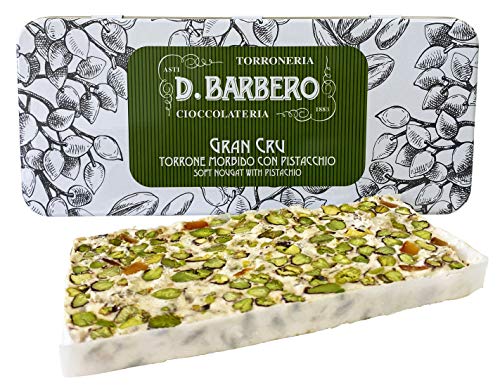 Weicher Edel Nougat Torrone Morbido Grand Cru Piemont-Haselnüsse IGP, Pistazien oder Mandeln (Pistazie) von D. Barbero