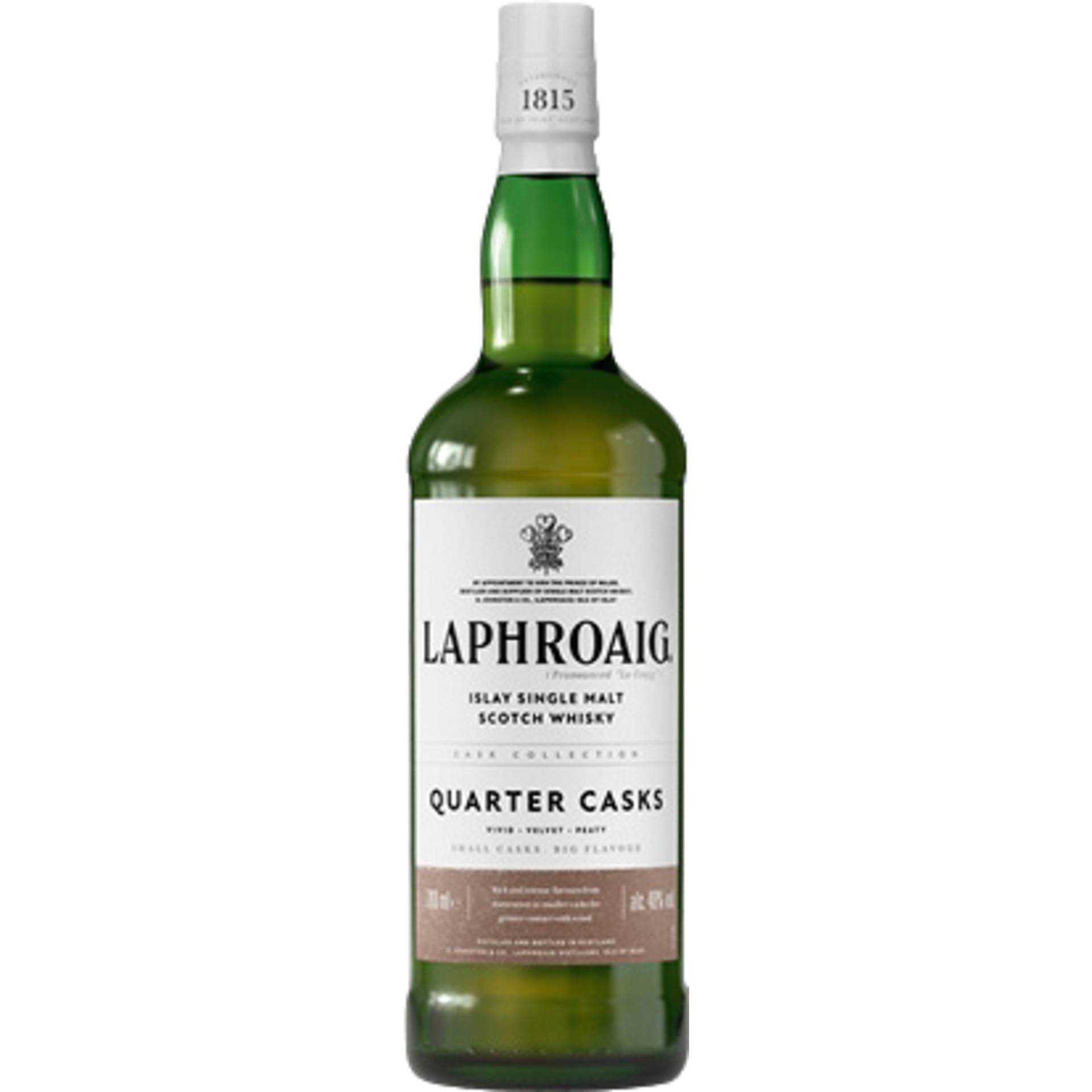 Laphroaig Quarter Cask Single Malt Scotch Whisky, 48 % vol. 0,7 L, Schottland, Spirituosen von D. Johnston & Company (Laphroaig) Ltd, Springburn Bond, Carlisle St, Glasgow G21 1EQ, Scotland