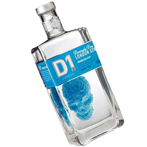 D1 London Dry Gin 70cl - World Gin Awards 2022 2. Platz I Wacholder, Zitrusfrüchte & Brennnessel | Skull Gin, Alkohol Geschenke für Männer & Frauen von D1