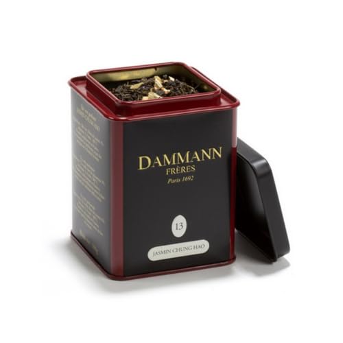 Dammann Frères® | Jasmin Chung Hao Grüner Tee | Grüner Tee mit Jasminduft - 100 Gr | Chinesische grüne Teeblätter von Damman Frères