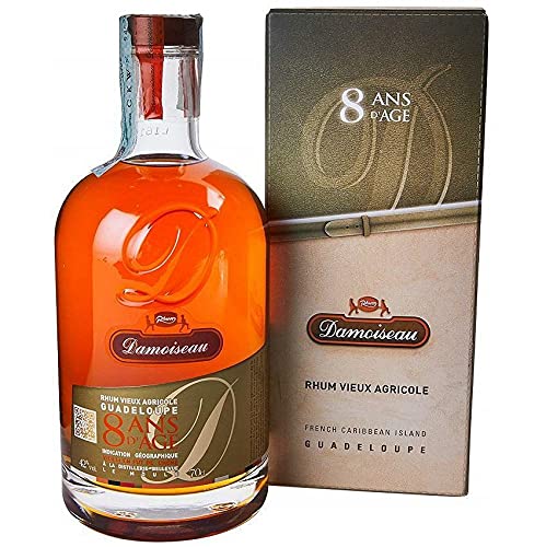 RHUM VIEUX AGRICULTURAL 8 JAHRE GUADALUPE 70 CL IN EINER KISTE von Damoiseau