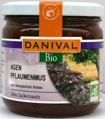 Pulpe de Pruneaux d´Agen, Pflaumenmus ohne Zuckerzusatz, 380g von DANIVAL