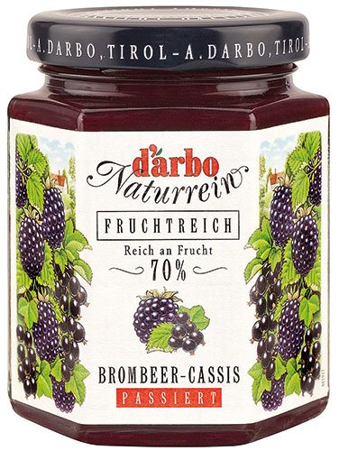 Darbo - Fruchtreich Brombeer-Cassis-Konfitüre passiert - 200 g von DARBO