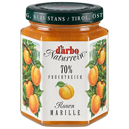 Darbo Fruchtreich Marillen (Aprikosen) Fruchtaufstrich, 6er Pack (6 x 200 g) Glas von Darbo