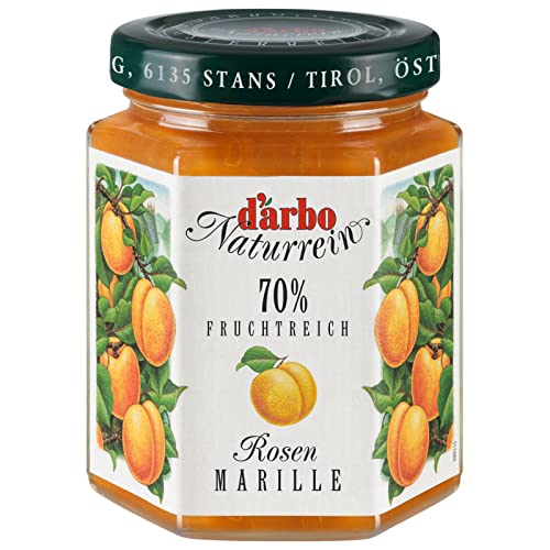 Darbo Fruchtreich Marillen (Aprikosen) Fruchtaufstrich, 6er Pack (6 x 200 g) Glas von DARBO