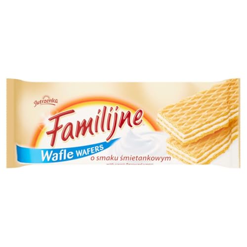 Wafle Familijne Smietankowe (Polnische Waffel mit Sahnecreme) 180g von Jutrzenka