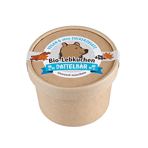 DATTELBÄR - BIO Lebkuchen mit Zotter Kakao & SONNENTOR Gewürzen, 120 g Becher - Vegan & Glutenfrei - Frei von Industriezucker DATTELBÄR - BIO Lebkuchen mit Zotter Kakao & SONNENTOR Gewürzen, 120 g Becher - Vegan & Glutenfrei - Frei von Industriezucker von DATTELBÄR