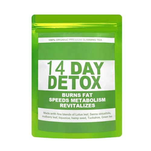 DAWCBVJQ 14 Tage Tee Zum Abnehmen Fatburner Detox Cleanse Weight Loss Tea Detox Tee Zum Abnehmen Sanfte Entgiftung Und Reinigung Zur Gewichtsreduktion Und Zum Abbau Von Bauchfett 3g*14 Beutel von DAWCBVJQ