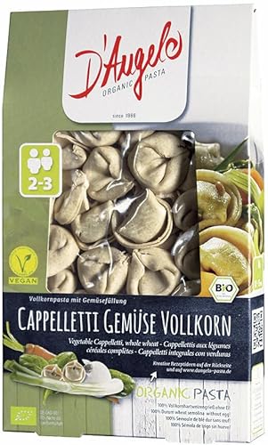 DAngelo Bio Cappelletti Gemüse Vollkorn Teigware, gefüllt (2 x 250 gr) von DAngelo