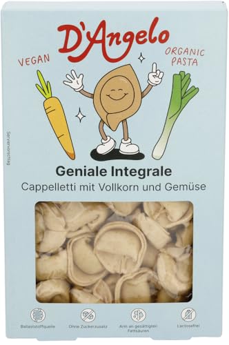 DAngelo Bio Cappelletti Gemüse Vollkorn Teigware, gefüllt (2 x 250 gr) von DAngelo