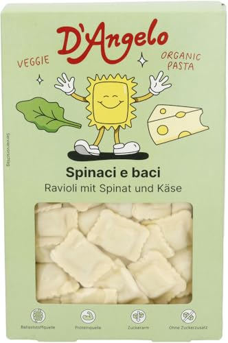 DAngelo Bio Ravioli Käse-Spinat, Teigware, gefüllt (2 x 250 gr) von DAngelo