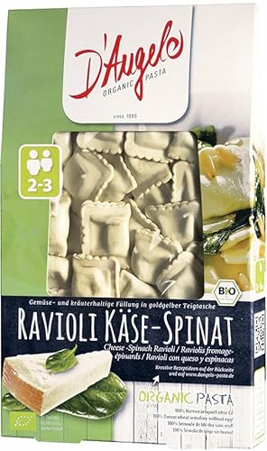 DAngelo Bio Ravioli Käse-Spinat, Teigware, gefüllt (6 x 250 gr) von DAngelo